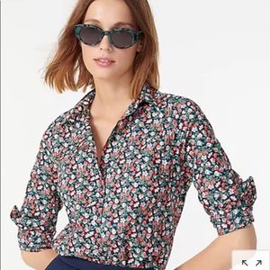 J Crew Slim Perfect Shirt in Spruce Sunset
